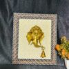 Brass ganesh head bell with frame 10×9 inch