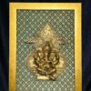 Brass Ganesha with Kalash and swastik Wall Hanging  with frame 10 inch