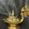 Brass Superfine Swan Shaped dhoopdani loban burner 5 inch