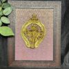 Brass Panchmukhi Hanuman wall hanging with frame 13 x 10 inch